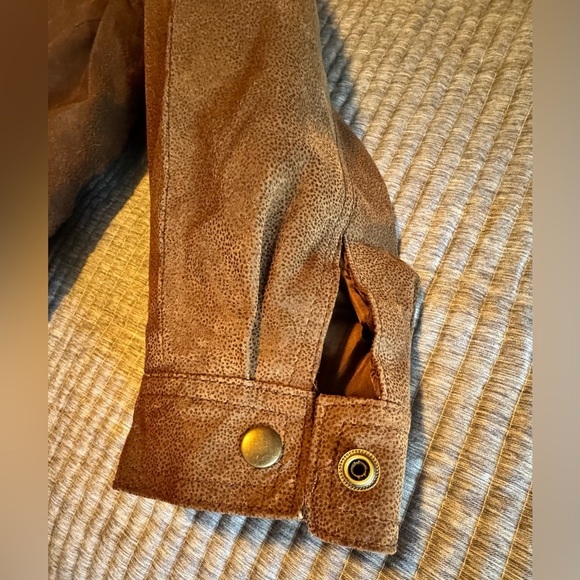 Roaman's Dark Brown Leather Suede Jacket Size A8-Large - Picture 13 of 13